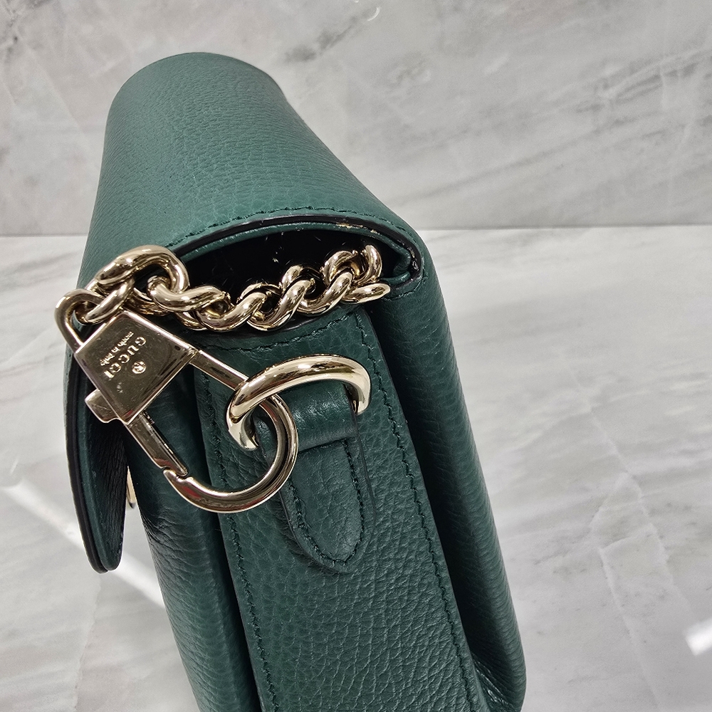 Gucci Green Leather Crossbody Bag - Picture 7 of 15